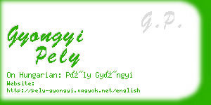 gyongyi pely business card